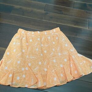Petite Garden Embroidered Godet Skirt